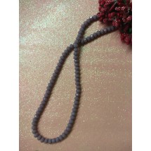 Бусины стеклянные 6 мм цв. фиолетовая пенка матовый, цена за 25 шт